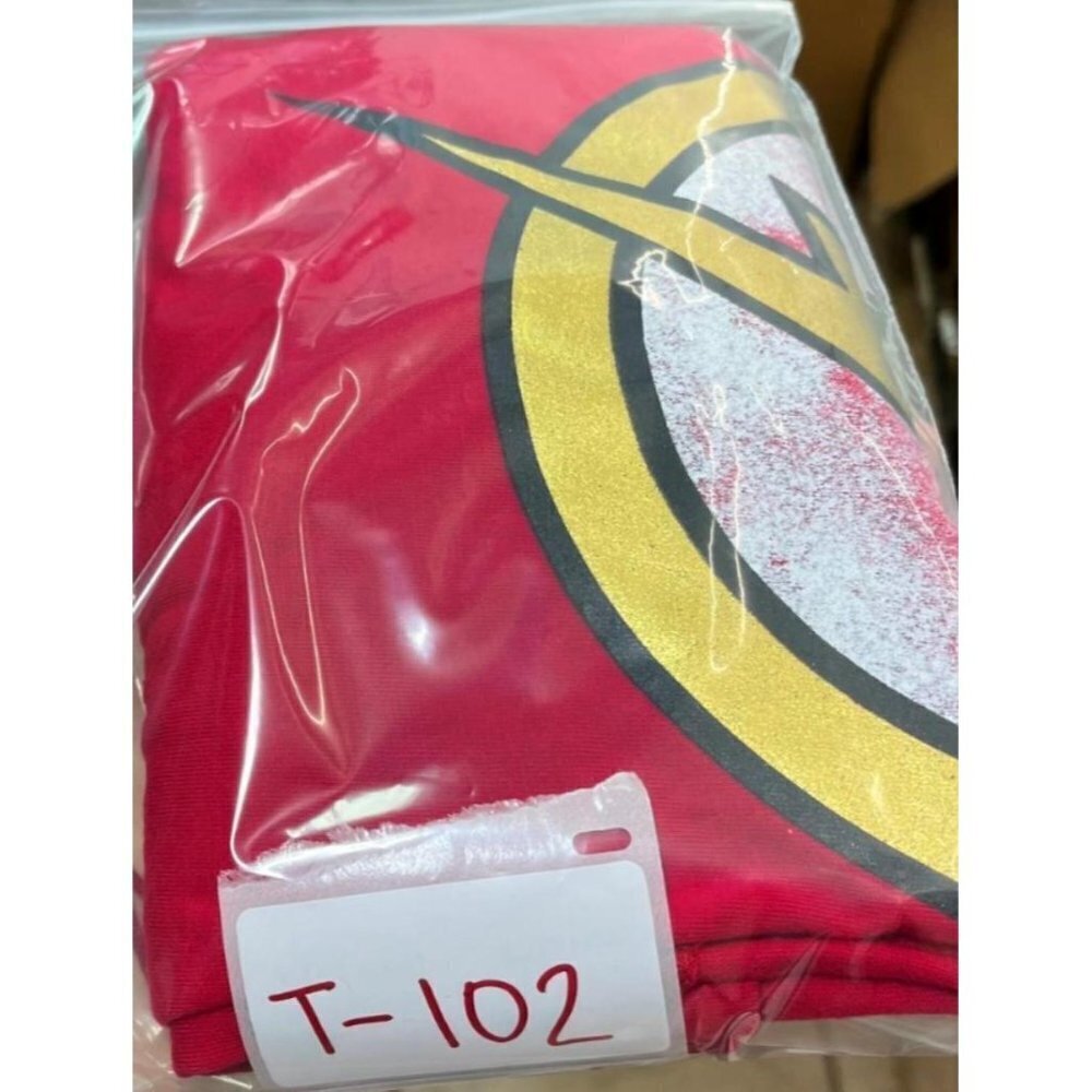 DC Comics Flash Logo Women T-Shirt Tee Size Medium Short Sleeve Cotton Hi Low - Picture 5 of 5